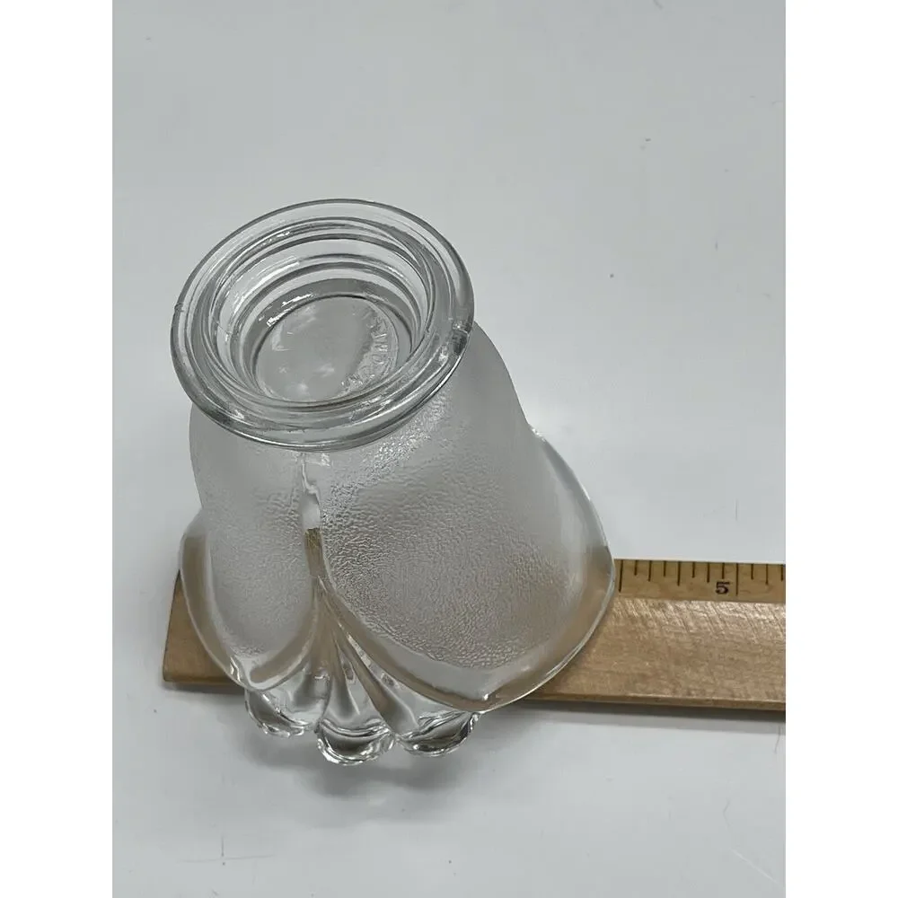 KIG Indonesia‎ Frosted Glass Tulip Votive Candle Holder Vase 3.5